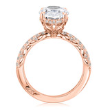 3 ct Tacori Dantela Hidden Bloom Rose Gold Engagement Ring (269022OV115X85-RG)