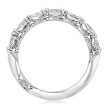 Platinum Tacori Sculpted Crescent Pear Diamond Wedding Band (268722B12W-PL)