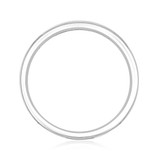 14K White Gold 6mm Men's Hammered Wedding Band (FG561)