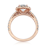 1.50 ct Round Gabriel Halo Rose Gold Engagement Ring (GC25R)