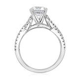 1.25 ct Round Gabriel Ribbon Micro-Prong White Gold Engagement Ring (GC48)