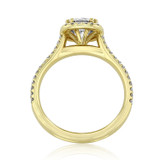 1 ct Round Halo Yellow Gold Engagement Ring (EV105-YG)