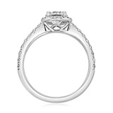 1 ct Round Halo Micro-Prong White Gold Engagement Ring (FG442)