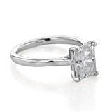 2.70 Ct. Radiant Cut Moissanite White Gold Solitaire Engagement Ring (SO71-M)