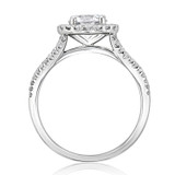 1.00 Ct. Round Moissanite Halo Micro-Prong Engagement Ring (MR16-M)