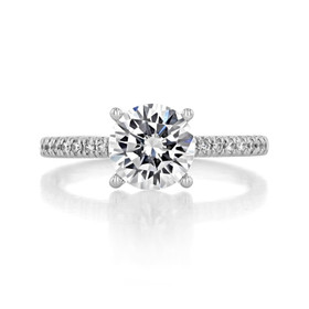 1.50 ct Round Gabriel Micro-Prong White Gold Engagement Ring (GC39S-150)