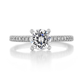 1 ct Round Gabriel Micro-Prong White Gold Engagement Ring (GC39S)