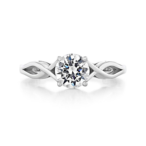 1 ct Tacori Sculpted Crescent Platinum Engagement Ring (51RD65)