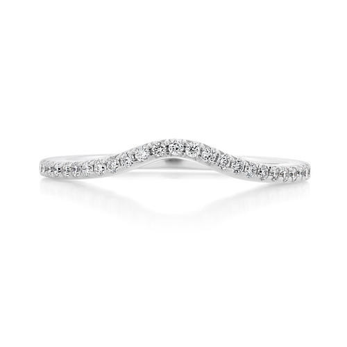 Diamond Curved Wedding Band | MK58B