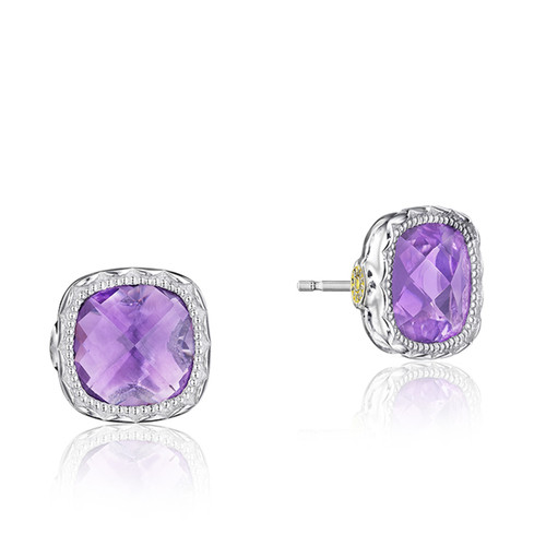 Crescent Embrace Amethyst Fashion Earrings  (SE24701)