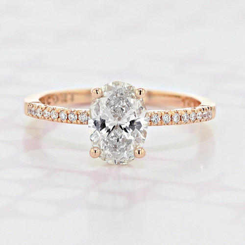 1.40 ct Oval Shape Earth Mined Diamond Tacori Coastal Crescent Rose Gold Engagement Ring (2006279)