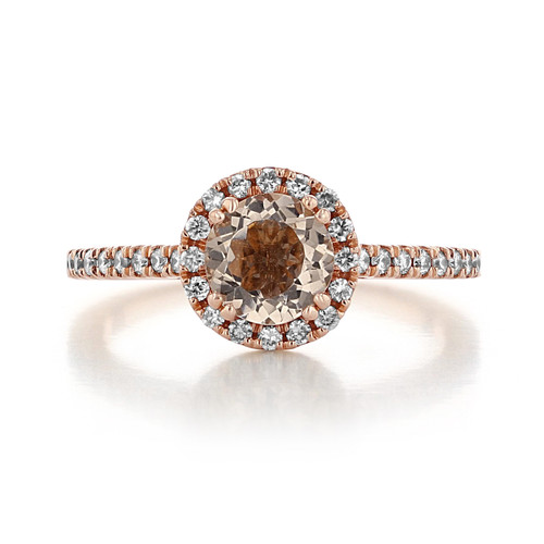 Rose Gold Morganite Engagement Ring (R868-4)