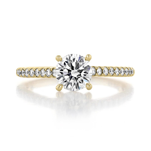 1 ct Round Micro-Prong Yellow Gold Engagement Ring (FG55)