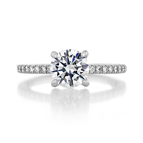 1.50 ct Round Micro-Prong White Gold Engagement Ring (FG91)