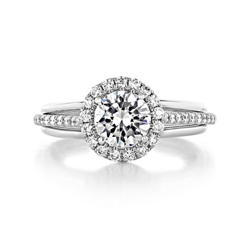 1 ct Danhov Unito Halo White Gold Engagement Ring  (UE112)