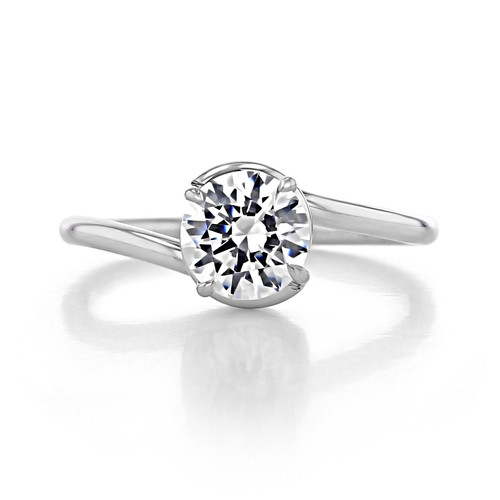 1 ct Danhov Abbraccio White Gold Engagement Ring  (AE136)