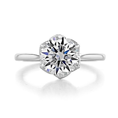 2.50 ct Round 6-Prong Solitaire Platinum Engagement Ring (SO117-PL)