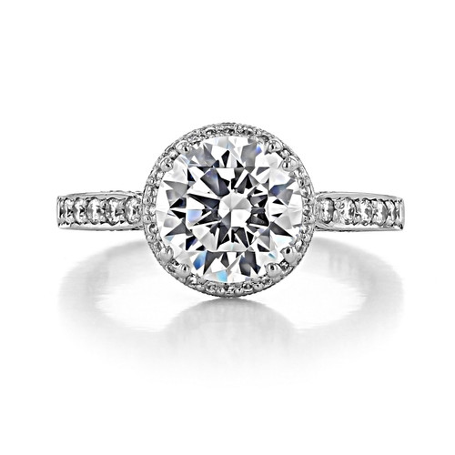 2.50 ct Tacori Dantela White Gold Engagement Ring (2639RDP85)