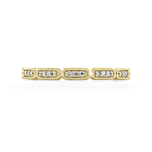 14K Yellow Gold Pavé-Set Diamond Band (LR51176-YG)