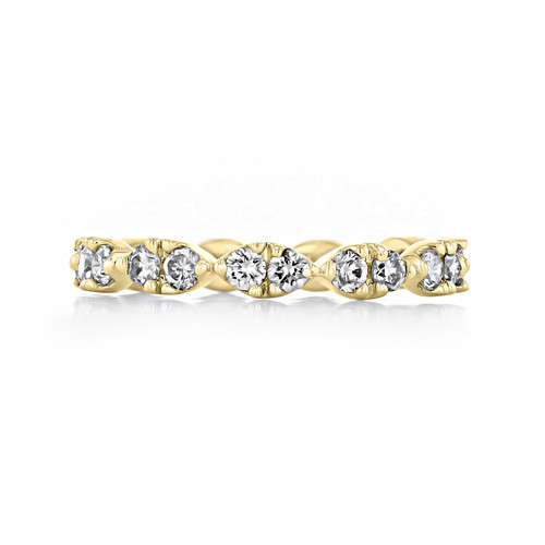 18K Yellow Gold Prong Set Diamond Band (LB62-YG)