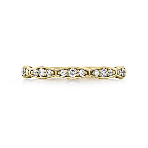 18K Yellow Gold Tacori Sculpted Crescent Diamond Band (46-2-YG)