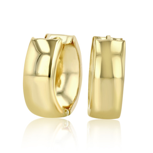 14K Yellow Gold Huggie Hoop Earrings (4002161)