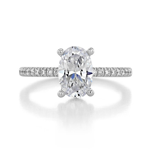 1.50 ct Oval Gabriel Hidden Halo Platinum Engagement Ring (ER13903-150-PL)