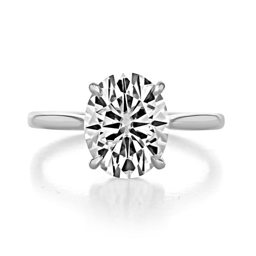 3.50ct. Oval Shape Moissanite White Gold Solitaire Engagement Ring (SO71OVY-M)