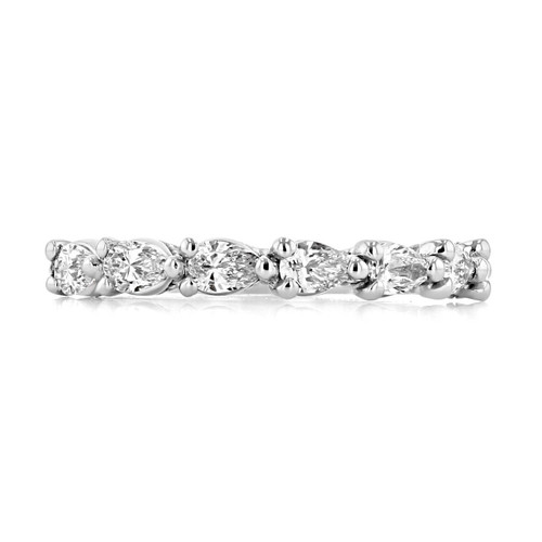 Platinum Tacori Sculpted Crescent Pear Diamond Wedding Band (268722B12W-PL)