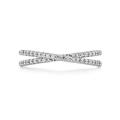 Platinum Criss-Cross Diamond Band (33-9350-PL)