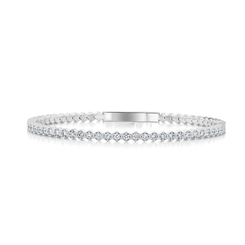 1.53 CTW Lab Diamond Hexagon Flexible Bangle (7001286)