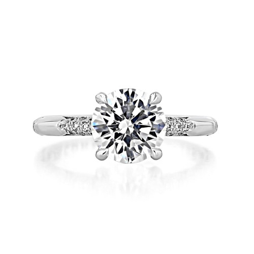 2 ct Tacori Studded Crescent White Gold Engagement Ring (HT2582RD8-WG)