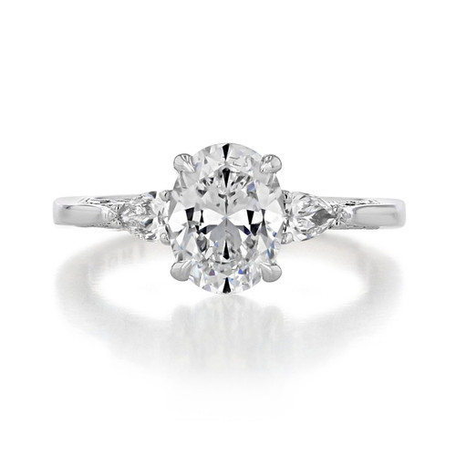 1.50 ct Simply Tacori Platinum Engagement Ring (2668OV85X65-PL)