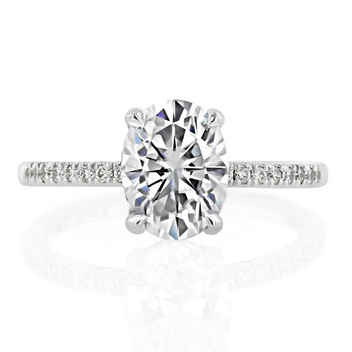 2 ct Simply Tacori Platinum Micro-Prong Engagement Ring (267015OV9X7-PL)