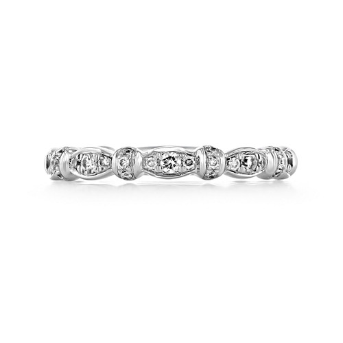 14K White Gold Pavé Set Diamond Band (GC01B)