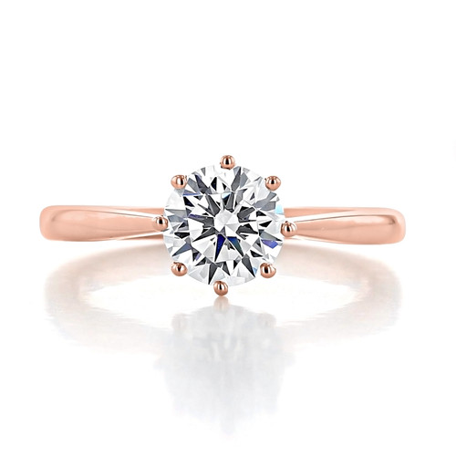 1 ct Round 8-Prong Solitaire Rose Gold Engagement Ring (EV108)