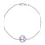 Crescent Embrace Rose Amethyst Fashion Bracelet (SB16613)