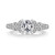 1 ct Round Micro-Prong Split Body White Gold Engagement Ring (FG436)