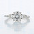 1.50 Ct. Oval Shape Moissanite Three-Stone White Gold Engagement Ring (2006857)