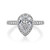 2.10 Ct. Pear Shape Moissanite Platinum Tacori Dantela Engagement Ring (2620PS10X7P-M)