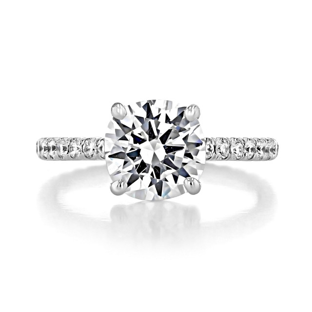 1.50 ct Round Micro-Prong White Gold Engagement Ring (CR160C)