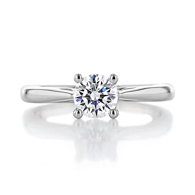 .90 Round Solitaire White Gold Engagement Ring (FG473)