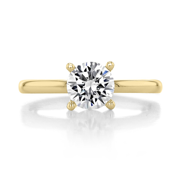 1 ct Round Gabriel Solitaire Yellow Gold Engagement Ring (ER14982-YG)