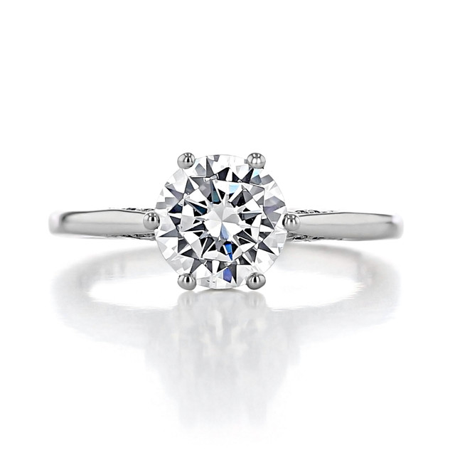 1.50 ct Simply Tacori 6-Prong White Gold Engagement Ring (2650RD75)