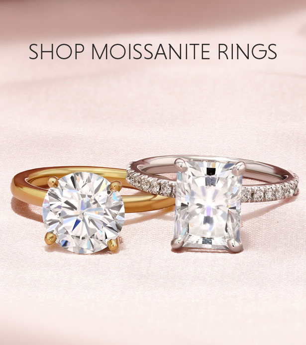 Shop Mossanite Rings - Banner