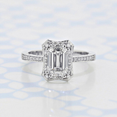 Tacori Coastal Crescent Emerald Shape Diamond Engagement Ring | 2006422 ...