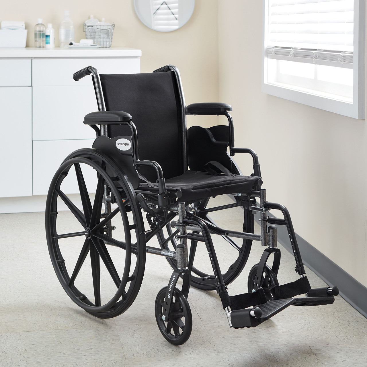 Drive Medical 16 in. W Molded General Use 1-3/4 in. Wheelchair