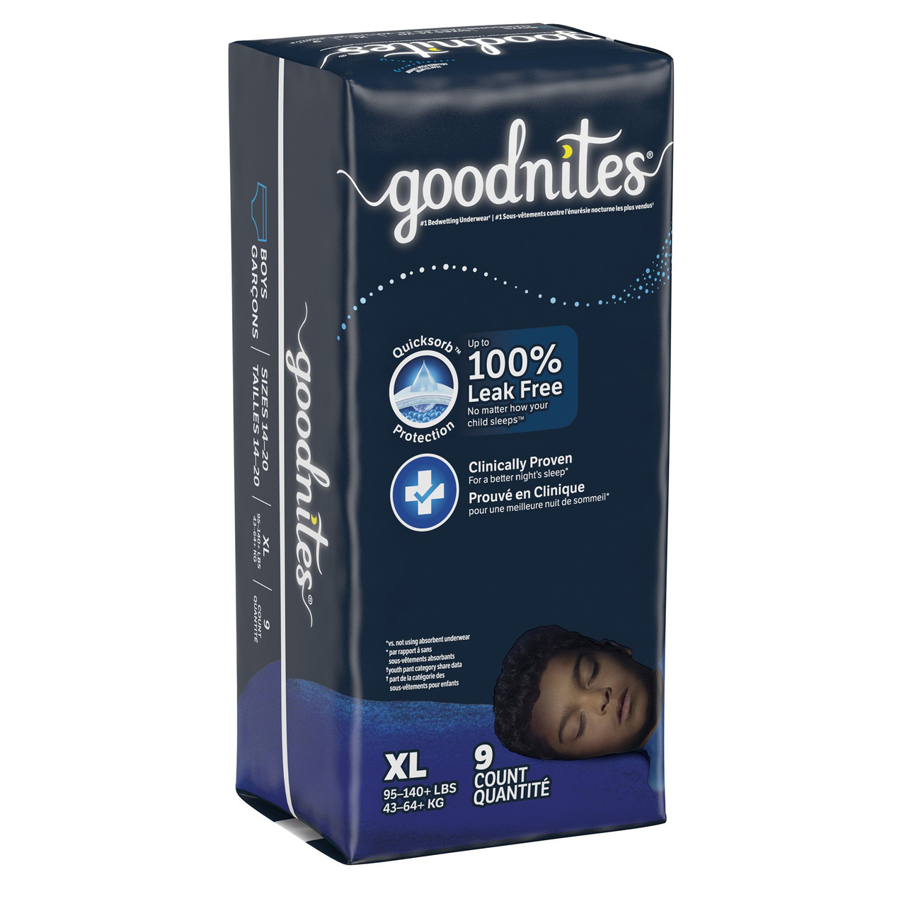  Goodnites Boys' Nighttime Bedwetting Underwear, Size Extra  Large (95-140+ lbs), 28 Ct (2 Packs of 14), Packaging May Vary : Health &  Household