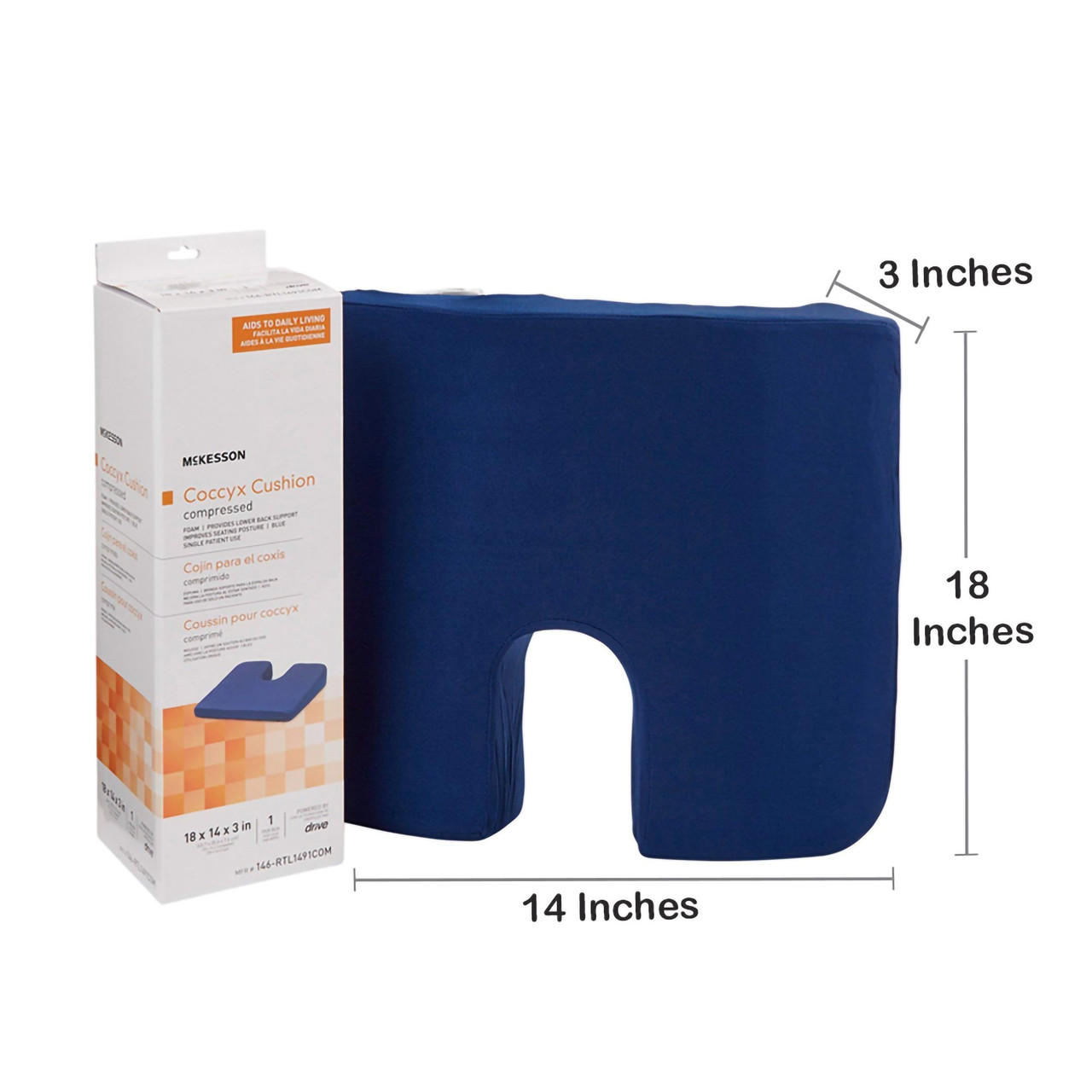 Gseat Lite - Travel Gel Foam Cushion, Relieves Tailbone Discomfort