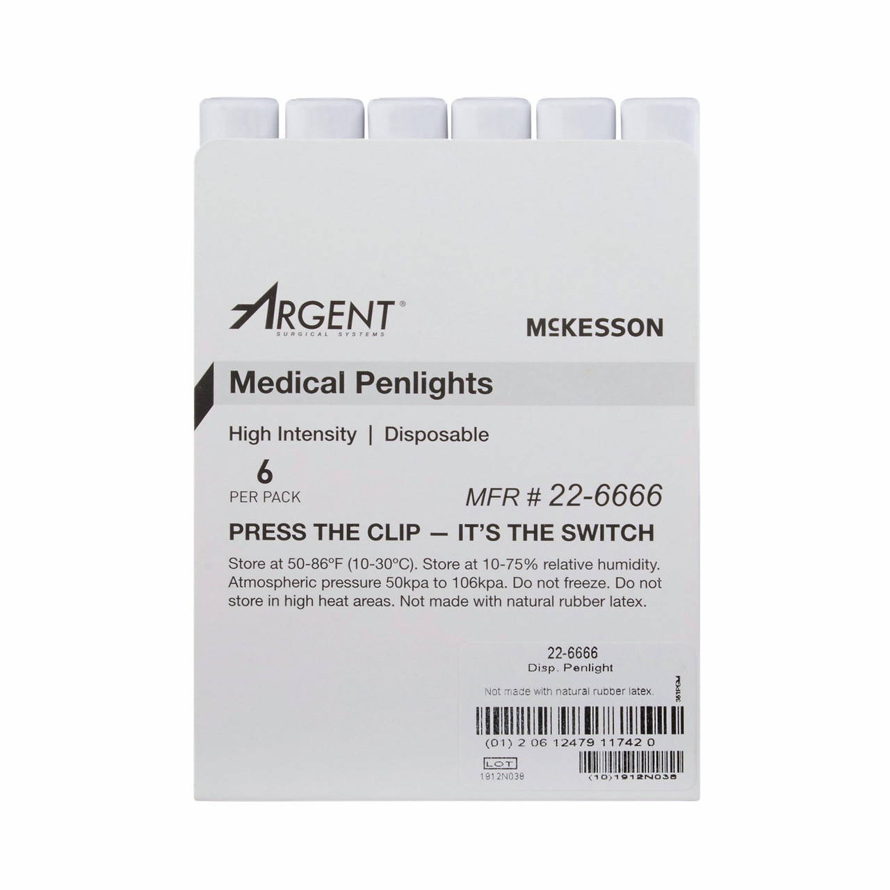 McKesson Disposable Penlight, White Light at